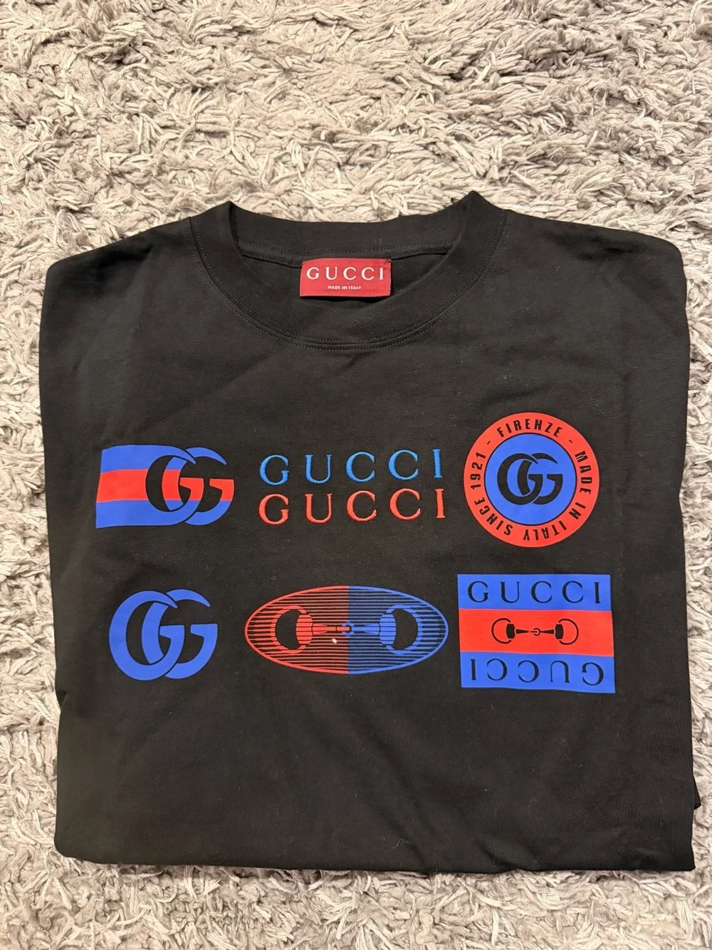 Gucci Men’s Printed cotton jersey T-shirt - Sz M